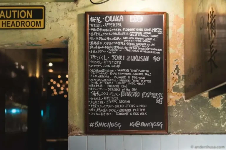 Bincho Singapore Menu Prices