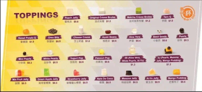 COOL CUP SINGAPORE MENU PRICES