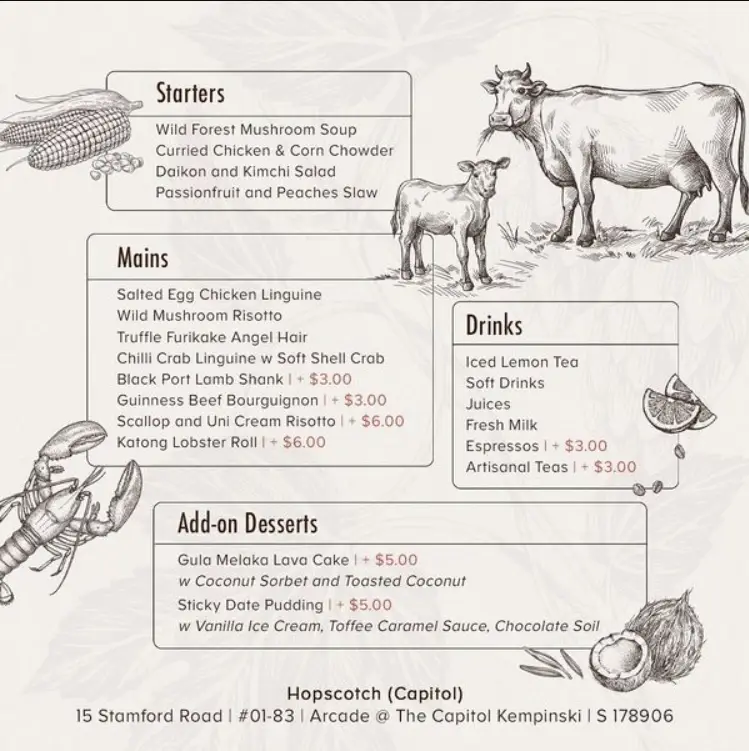 HOPSCOTCH SINGAPORE MENU PRICES