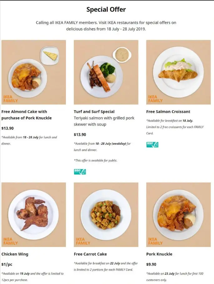 IKEA SINGAPORE MENU PRICES