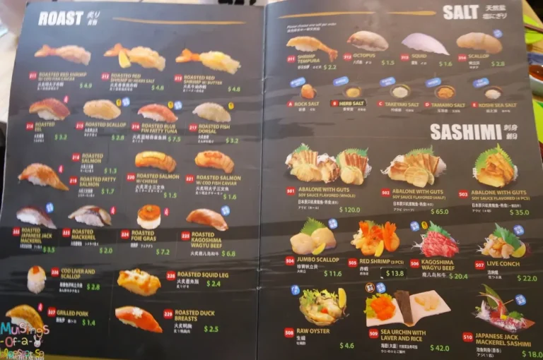 ITACHO SUSHI SINGAPORE MENU PRICES