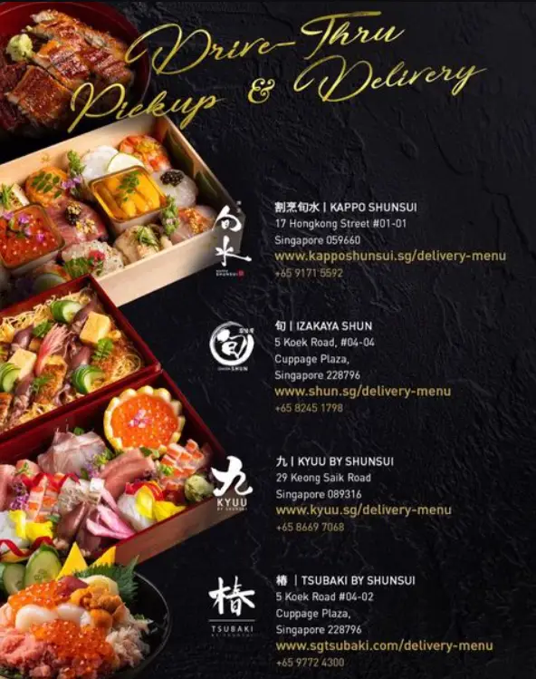 KAPPO SHUNSUI SINGAPORE MENU