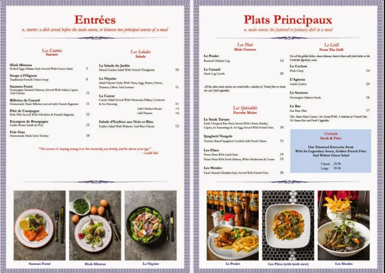 L’ENTRECOTE SINGAPORE MENU PRICES