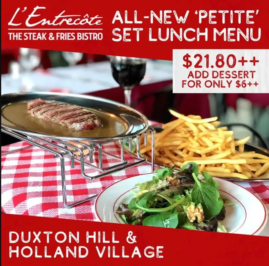 L’ENTRECOTE SINGAPORE MENU