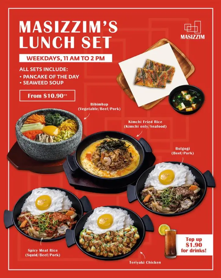 MASIZZIM SINGAPORE MENU