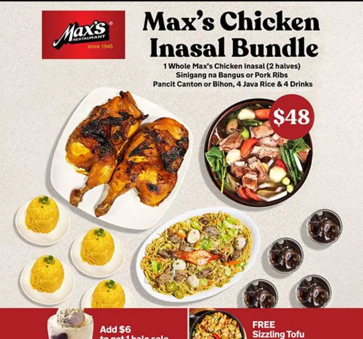 MAX’S ALL ABOUT CHICKEN SINGAPORE MENU PRICES