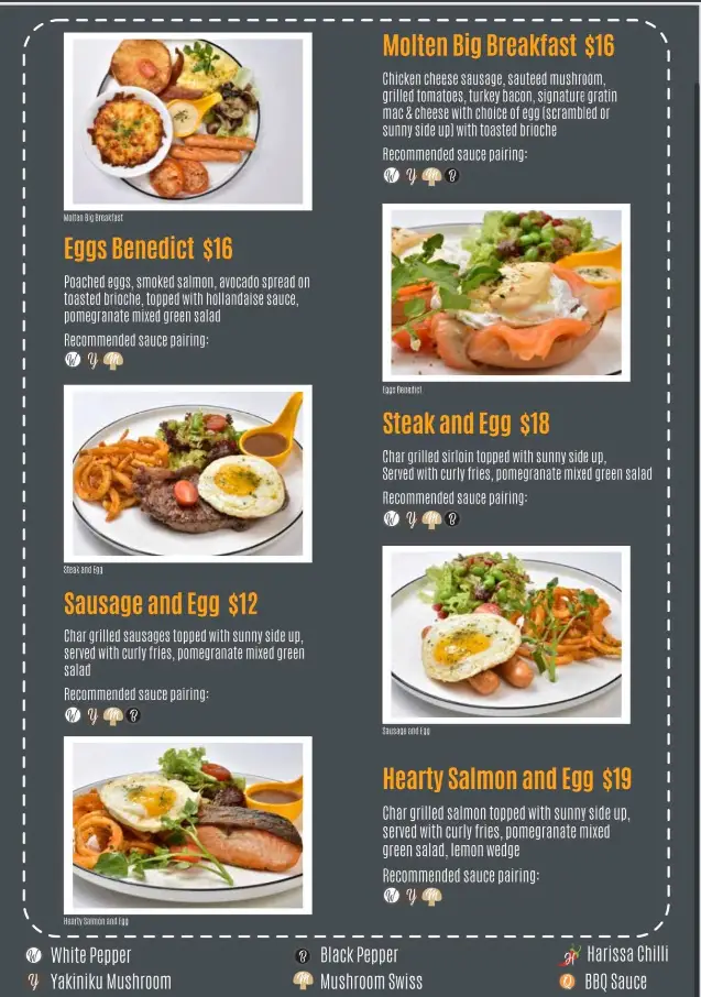 MOLTEN DINERS SINGAPORE MENU