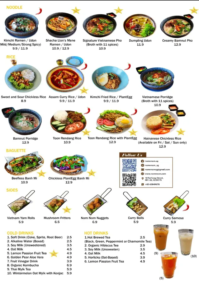 NOMVNOM SINGAPORE MENU PRICES