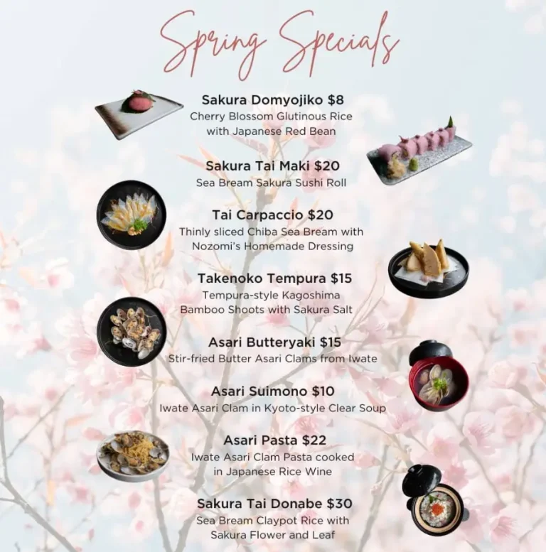 NOZOMI SINGAPORE MENU PRICES