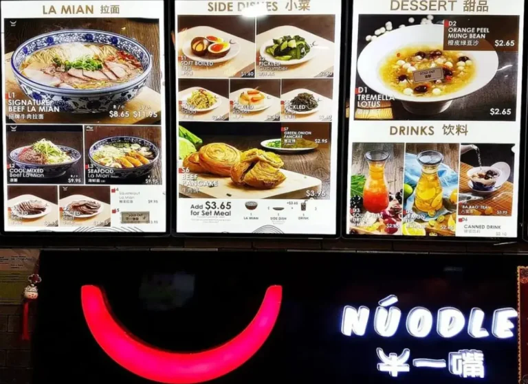 NUODLE SINGAPORE MENU PRICES