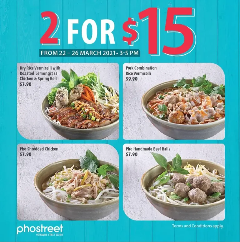 PHO STREET SINGAPORE MENU PRICES