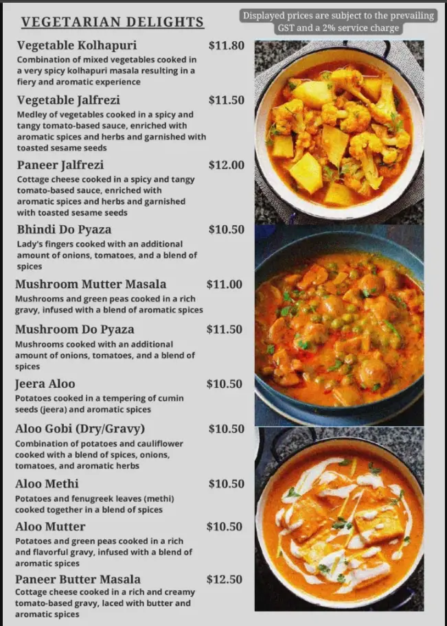 PHOENIX INDIAN RESTAURANT SINGAPORE MENU PRICES