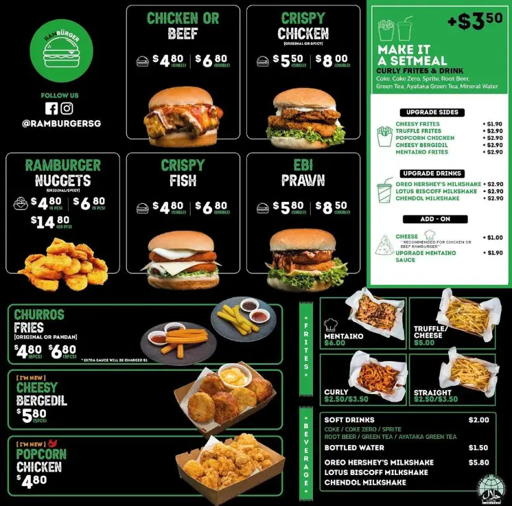 RAMBURGER SINGAPORE MENU PRICES