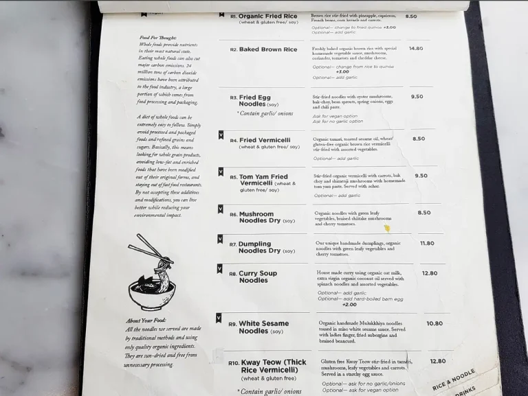 REAL FOOD SINGAPORE MENU PRICES