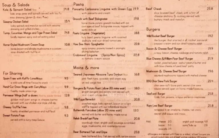 RELISH SINGAPORE MENU PRICES