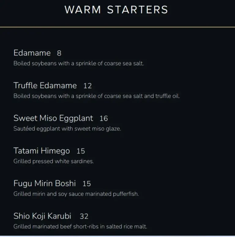 SEN OF JAPAN SINGAPORE MENU PRICES