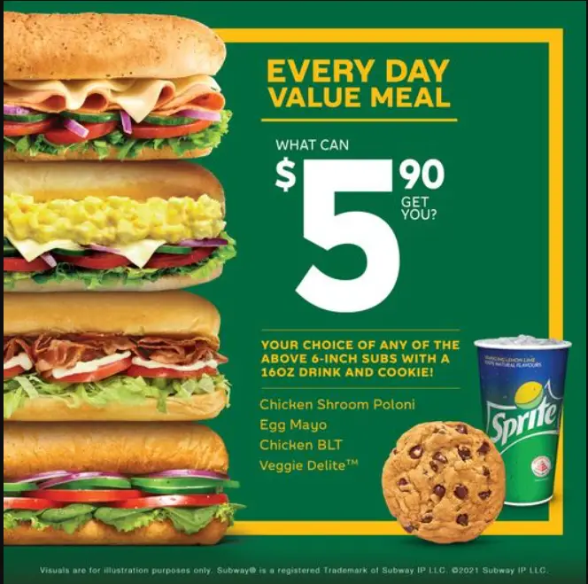 SUBWAY SINGAPORE MENU