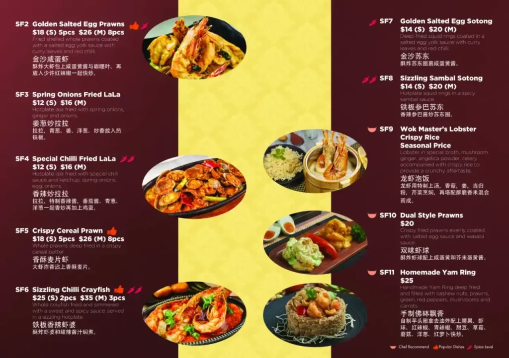 WOK MASTER SINGAPORE MENU