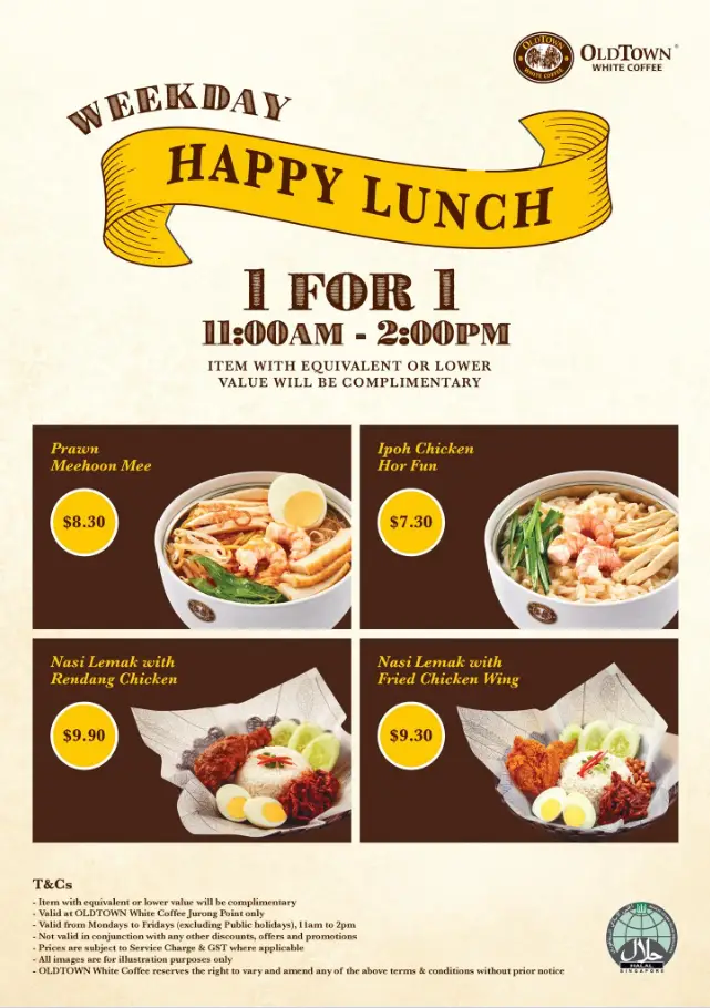 oldtown white coffee singapore menu